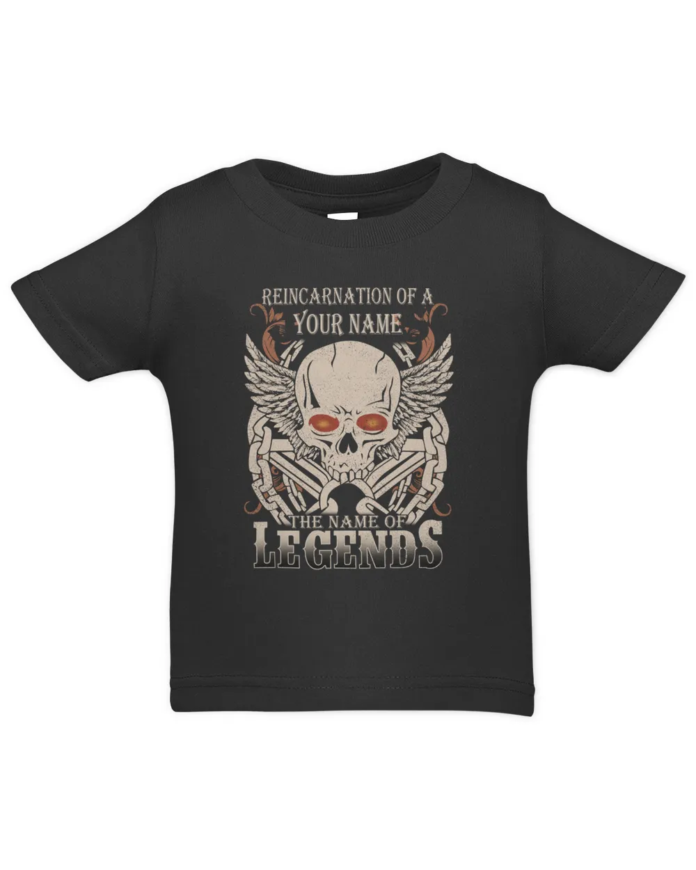 REINCARNATION OF A - YOUR NAME Infant Jersey T-Shirt black 6m