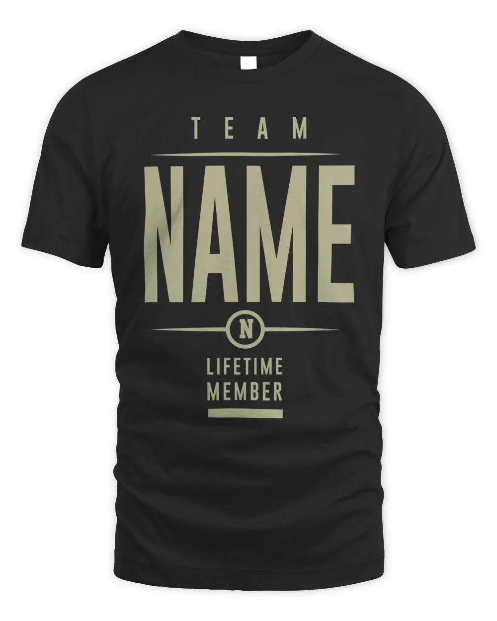 Team Name Life Time Member Unisex Standard T-Shirt black s