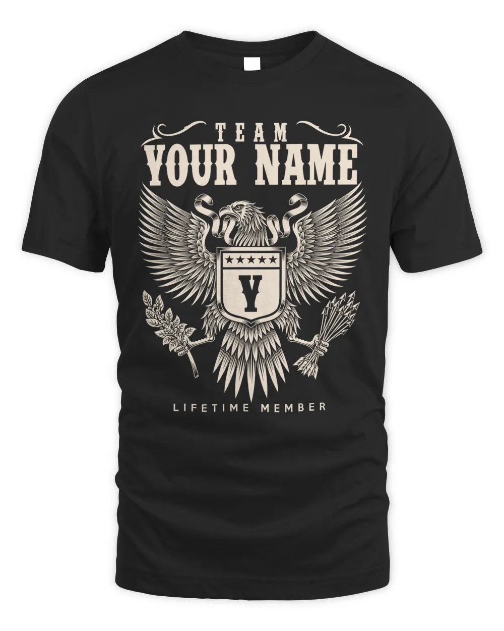 Team YOUR NAME Unisex Standard T-Shirt black s