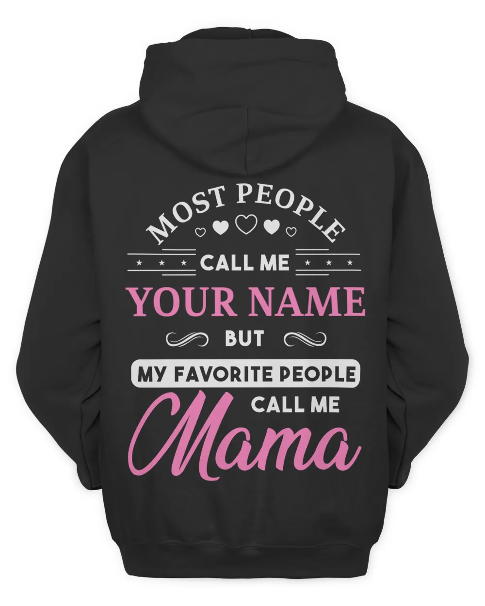 Most People call me Name - PRINT ON THE BACK Men's Zip Hoodie black s