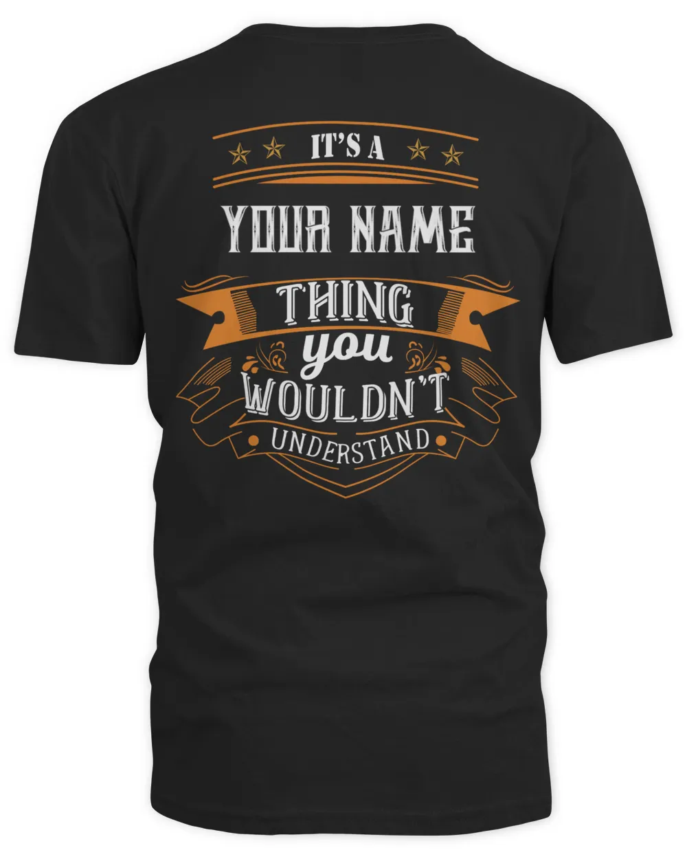 IT IS AN/A - YOUR NAME - THING YOU WOULDN'T UNDERSTAND- PRINT ON THE BACK Men's V-Neck T-Shirt black s