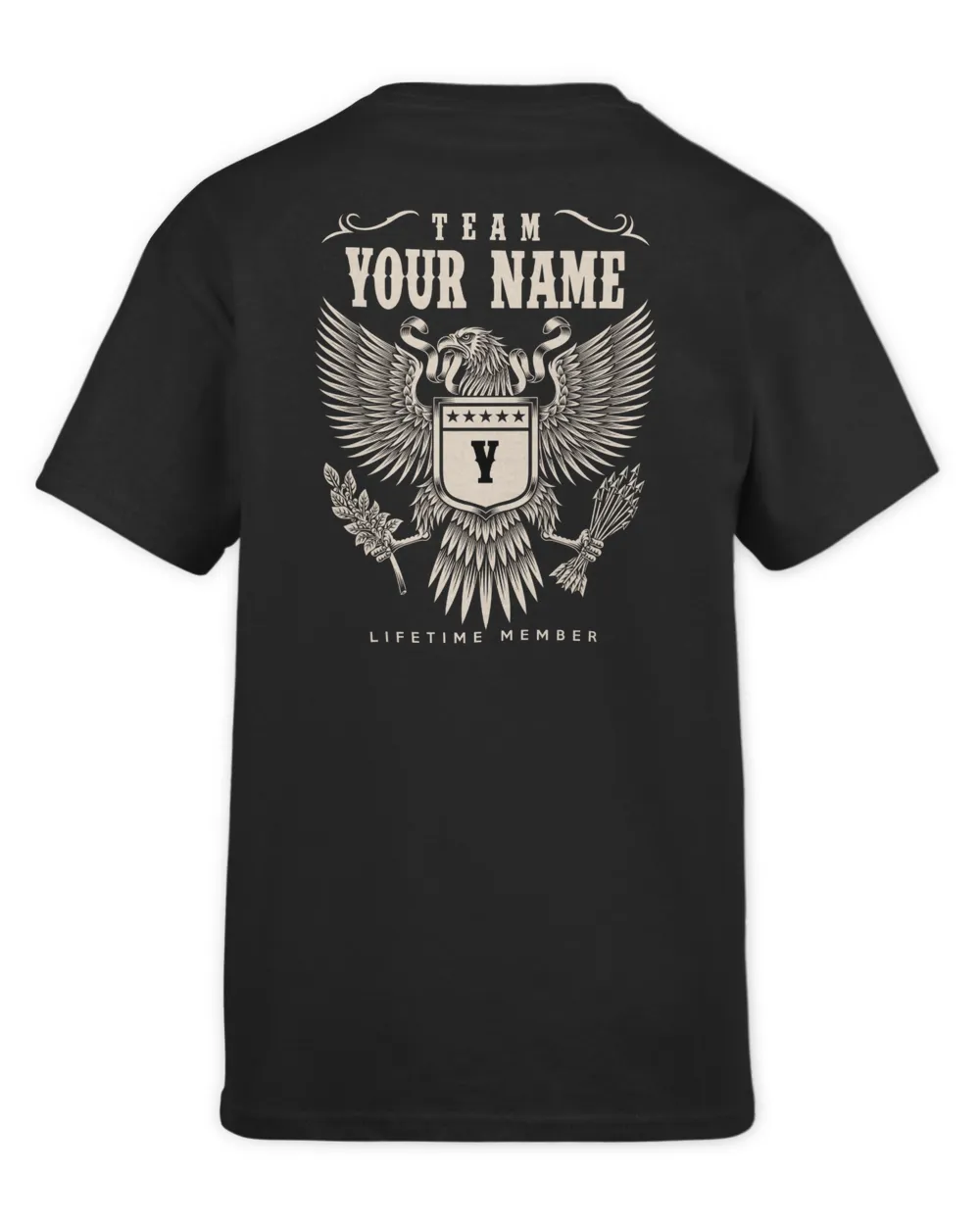 Team YOUR NAME - PRINT ON THE BACK Kids Standard T-Shirt black xs