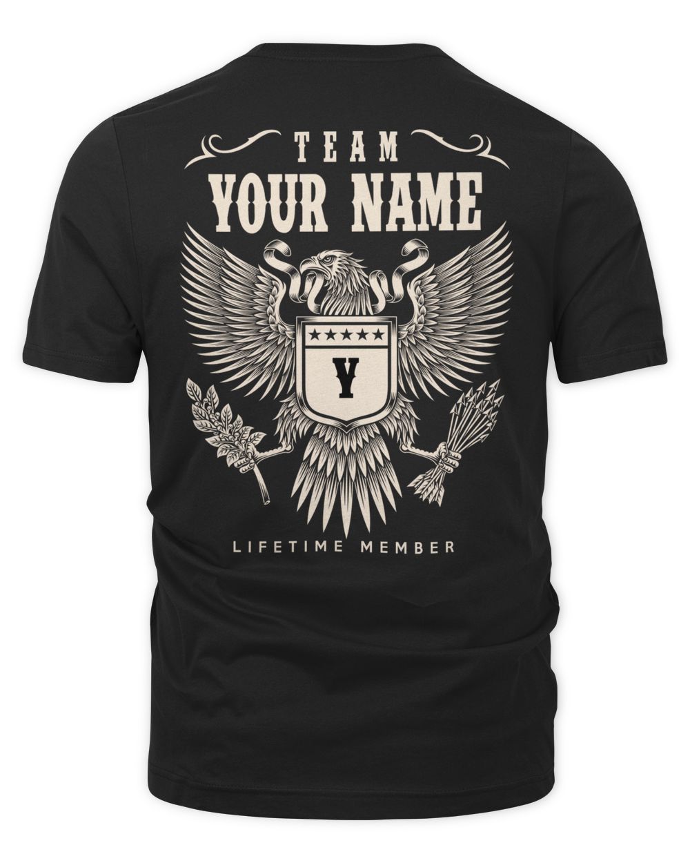 Team YOUR NAME - PRINT ON THE BACK Unisex Premium T-Shirt black s