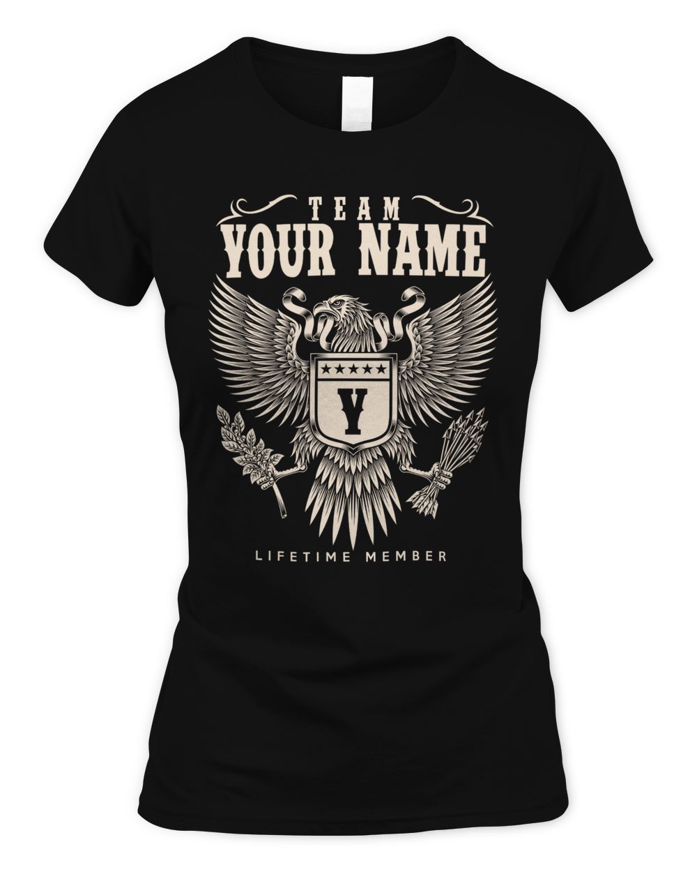 Team YOUR NAME Women's Soft Style Fitted T-Shirt black s