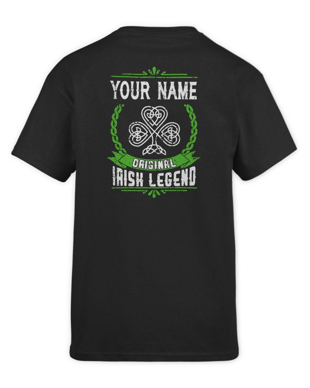 YOUR NAME - ORIGONAL IRISHH LEGEND- PRINT ON THE BACK Kids Standard T-Shirt black xs