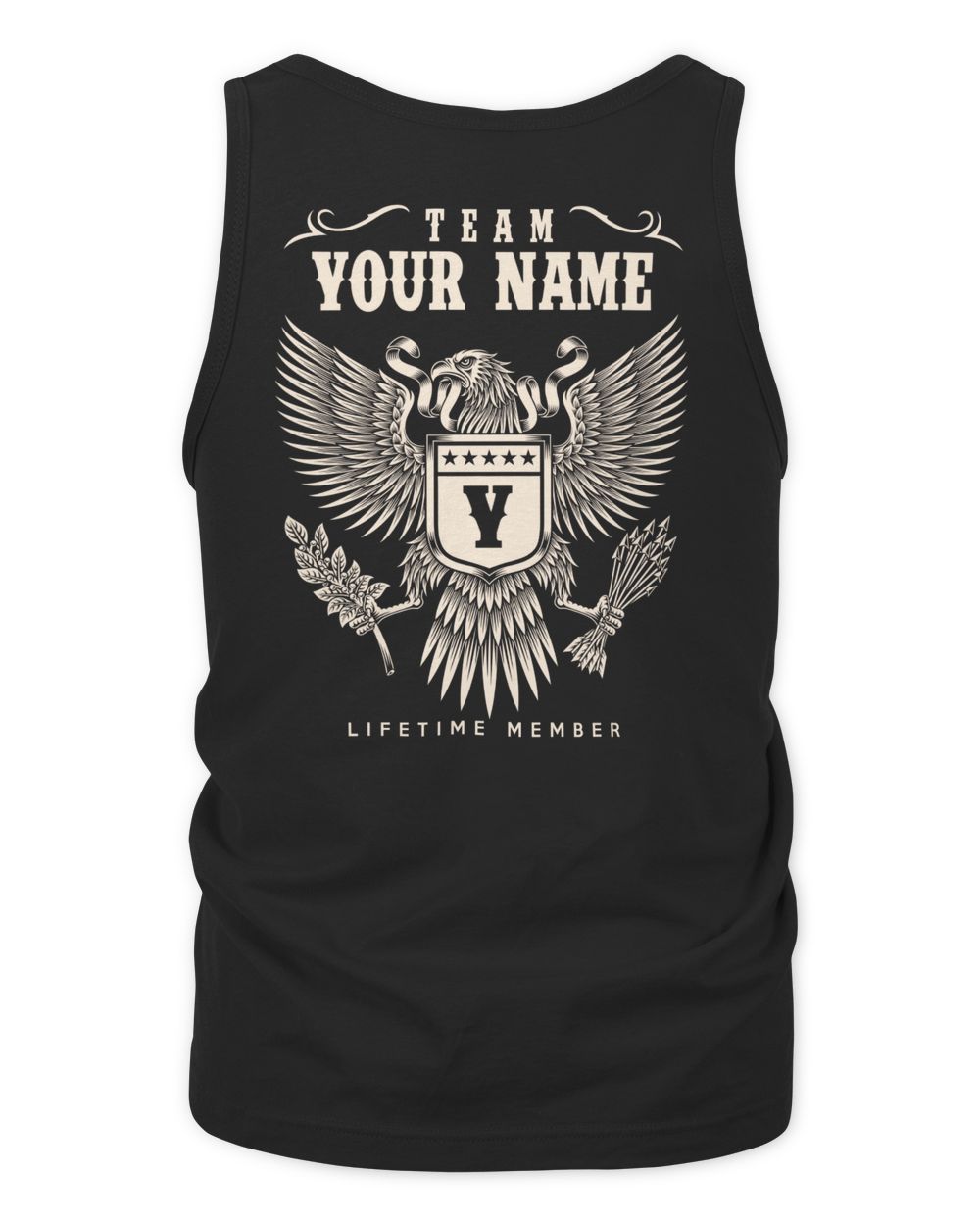 Team YOUR NAME . Back Design Men's Tank Top black s