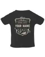 Keep calm and let YOUR NAME Handle It - PRINT ON THE BACK Infant Jersey T-Shirt black 6m