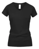 Team YOUR NAME . Back Design Women's V-Neck T-Shirt black s