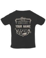 Keep calm and let YOUR NAME Handle It - PRINT ON THE BACK Infant Jersey T-Shirt black 6m