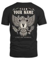 Team YOUR NAME . Back Design Unisex Standard T-Shirt black s