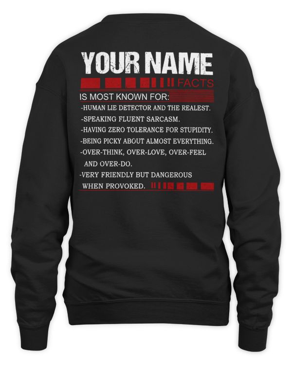 YOUR NAME - FACTS - PRINT ON THE BACK